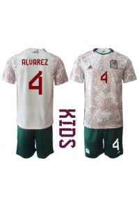 Mexico Edson Alvarez #4 Babyklær Borte Fotballdrakt til barn VM 2022 Korte ermer (+ Korte bukser)